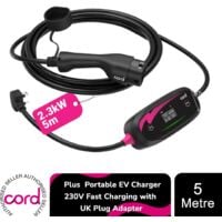 Cord Plus Portable Charger 5m 230v 6a-8a-10a Max 2.3kW – UK Plug (Copy)